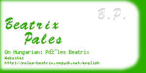 beatrix pales business card